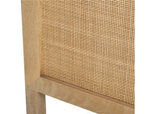 Tulum Mango Wood and Rattan Bed Frame color Natural